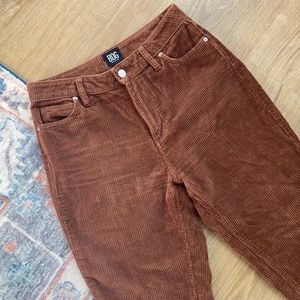 BDG (Urban Outfitters) high-rise ribbed pants- brown
